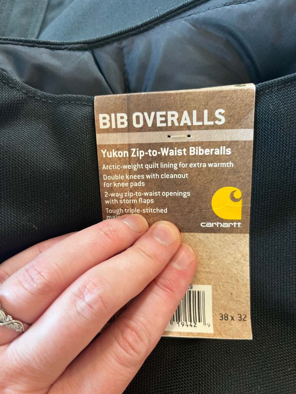 NEW Carhartt,Yukon Extremes Arctic Quilt Lined Bib Overalls,Technical Gear 38x32 - Picture 10 of 10